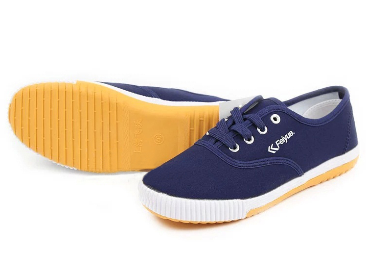  New style Feiyue plain lovers shoes blue Detail image